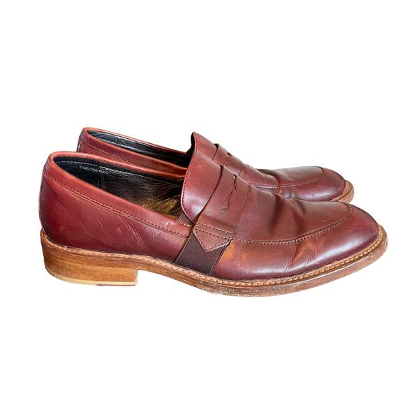 Donald J. Pliner Men’s Slip On Penny Loafers Red Leather Size 9.5 main image 6